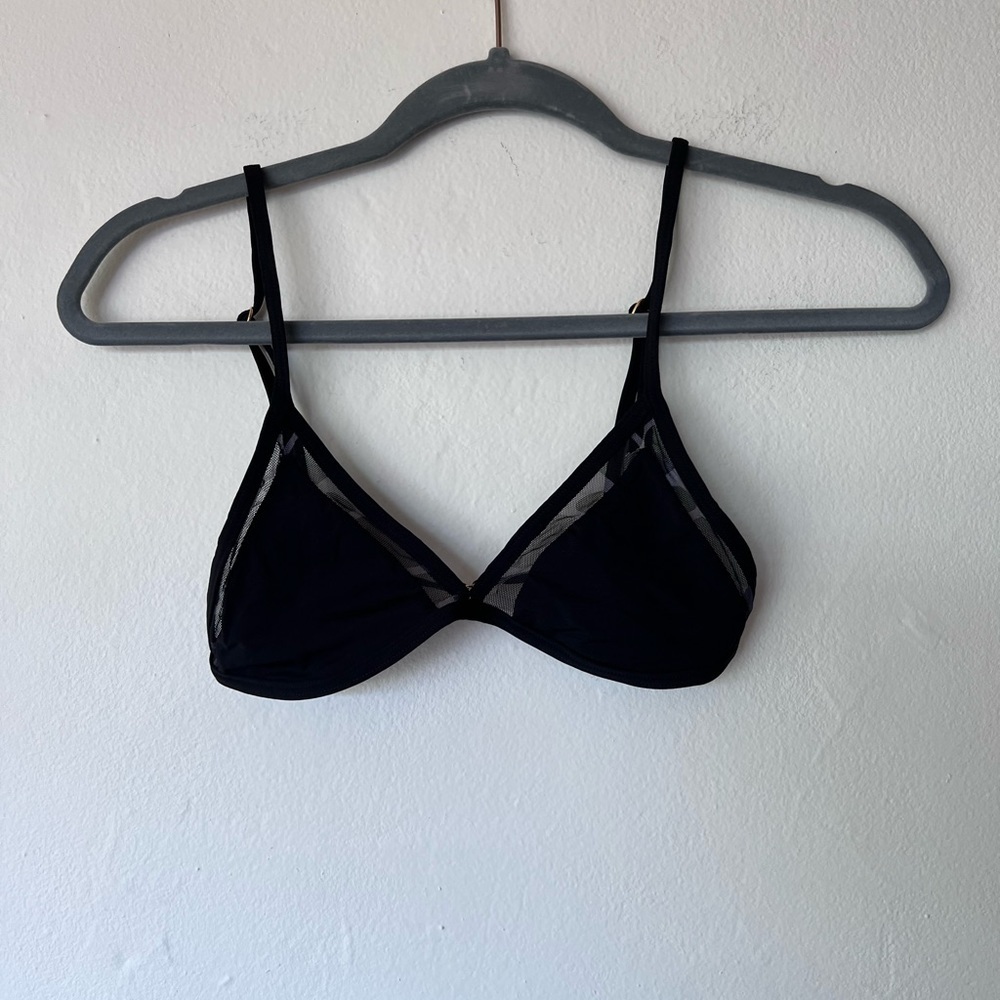 Revel Rey Swimwear black mesh bikini top